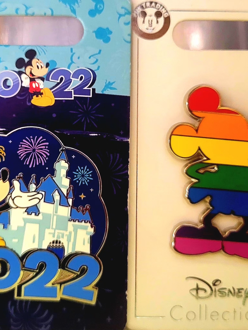 Disney Pride Rainbow Mickey Enamel Pin - Multicolor & 2022 DISNEY Anniversarypin